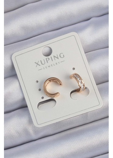 Erb Xuping Rose Renk Zirkon Taş Kaplama Earcuff Küpe